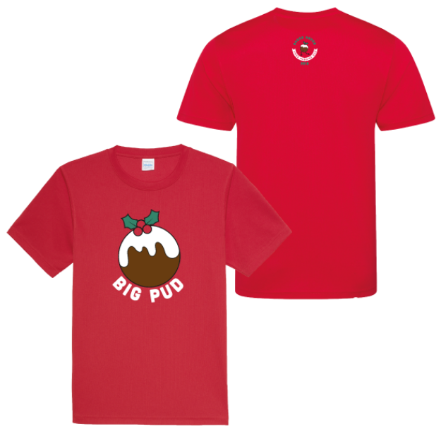 Picture of Christmas Pudding Run - Mens Big Pud Performance T-Shirt