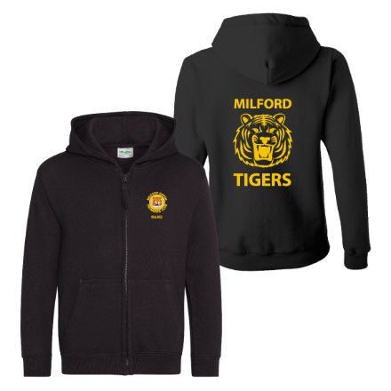 Show details for Milford Tigers Swimming Club - Kids Zip Hoodies Picture of Milford Tigers Swimming Club - Kids Zip Hoodies