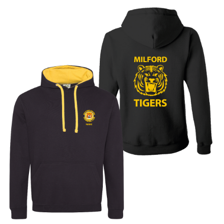 Show details for Milford Tigers Swimming Club - Adults Two Tone Hoodies Picture of Milford Tigers Swimming Club - Adults Two Tone Hoodies