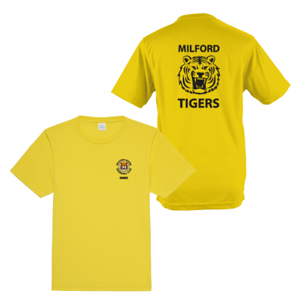 Show details for Milford Tigers Swimming Club - Kids Performance T-Shirts Picture of Milford Tigers Swimming Club - Kids Performance T-Shirts