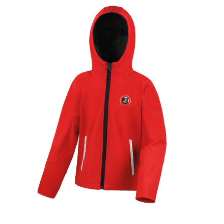 Show details for Pembrokeshire County Swimming - Kids Softshell Jacket Picture of Pembrokeshire County Swimming - Kids Softshell Jacket