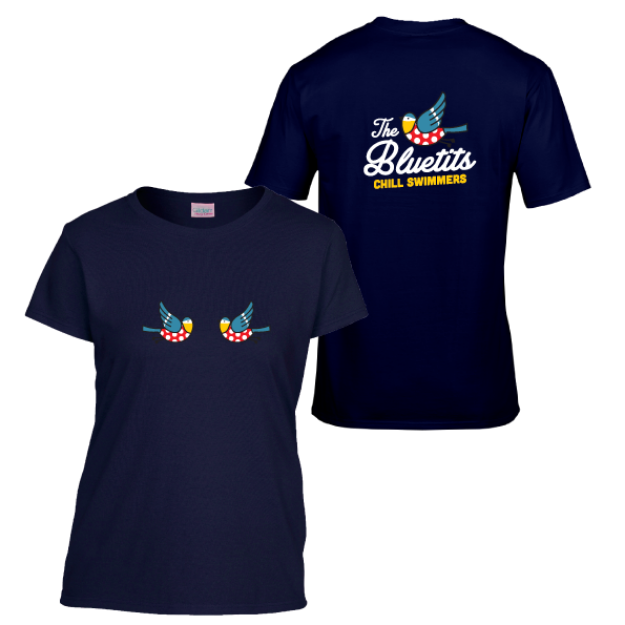 Picture of Bluetits Chill Swimmers - Ladies Fit T-Shirts (Two Tits)