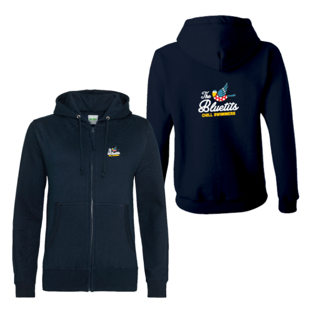 Picture of Bluetits Chill Swimmers - Ladies Fit Zip Hoodie (Left Chest & Back)