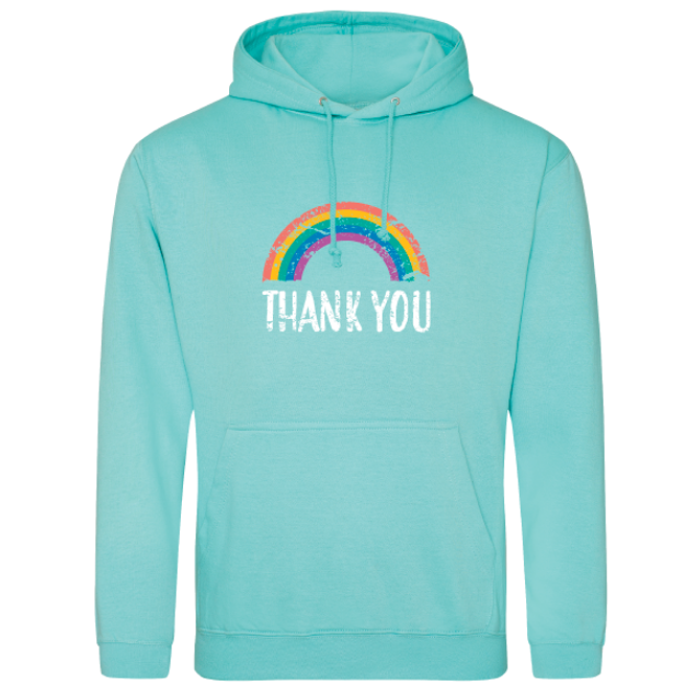 Picture of NHS Support - Rainbow 'Thank You' Unisex Hoodies