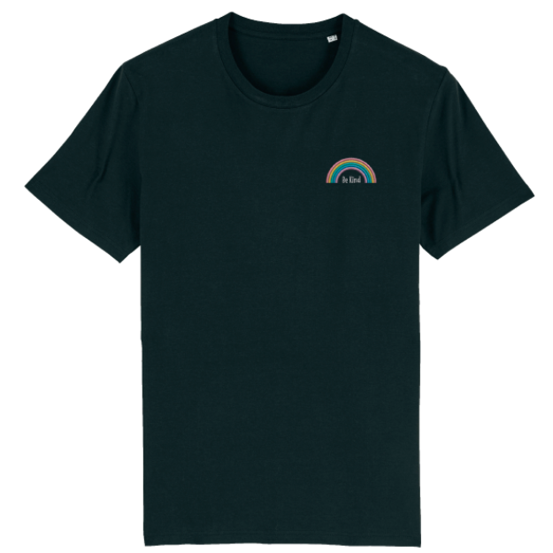 Picture of NHS Support - Embroidered Rainbow 'BE KIND' Unisex T-Shirts