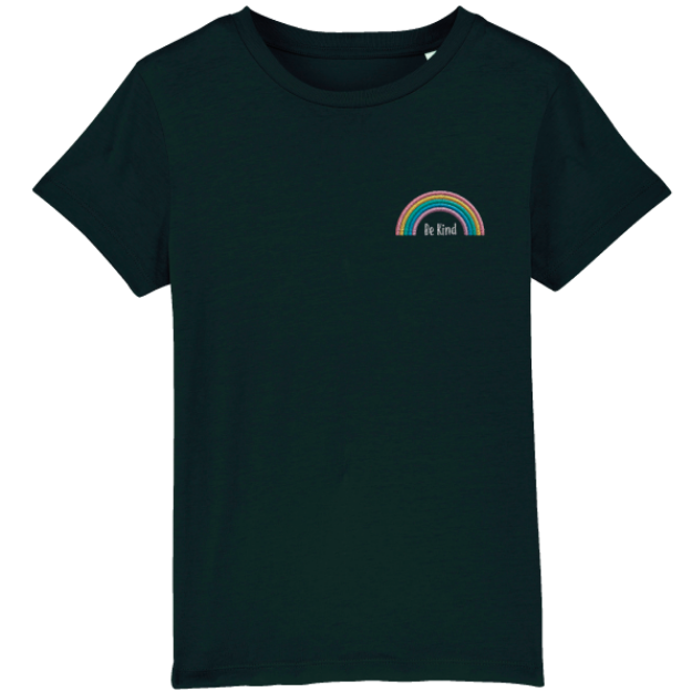 Picture of NHS Support - Embroidered Rainbow 'BE KIND' Kids T-Shirts