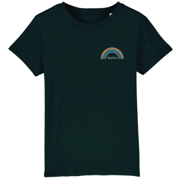 Picture of NHS Support - Embroidered Rainbow 'THANK YOU' Kids T-Shirts