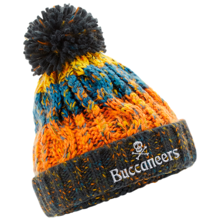 Retro Blue Picture of Broad Haven Buccaneers - Kids Corkscrew Bobble Hats