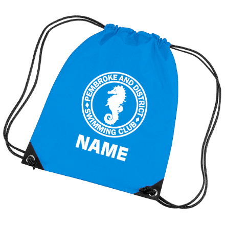 Show details for Pembroke & District Swimming - Drawstring Bag Picture of Pembroke & District Swimming - Drawstring Bag