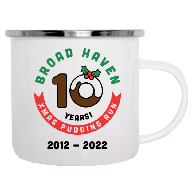 Picture of Broad Haven Christmas Pudding Run 2022 - Enamel Mug