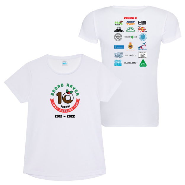 Picture of Broad Haven Christmas Pudding Run 2022 - Sponsors Ladies Performance T-Shirt 