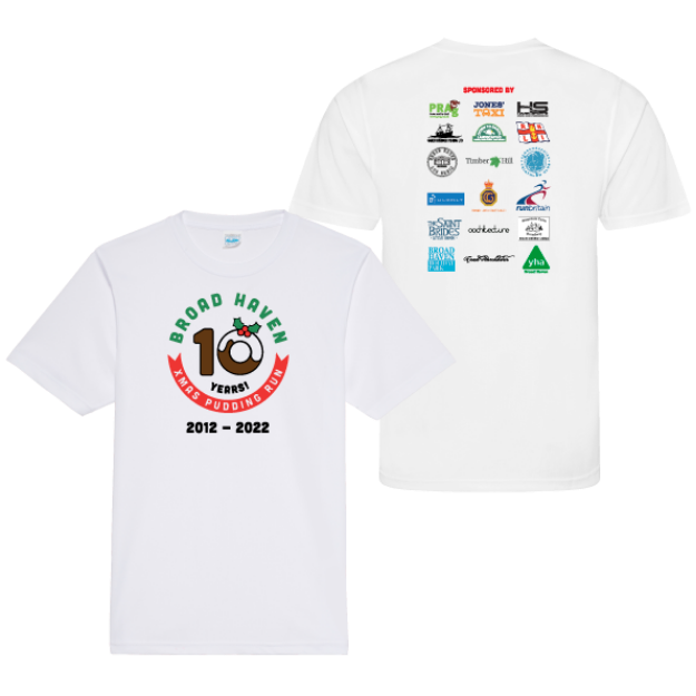 Picture of Broad Haven Christmas Pudding Run 2022 - Sponsors Kids Performance T-Shirt 