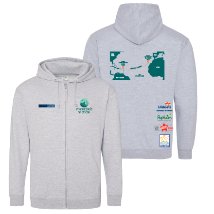 Heather Grey Picture of Merched y Môr - Zip Hoodies