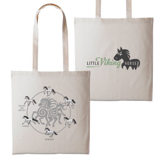 Picture of Little Viking Horse - Horse Gait Map Tote Bag