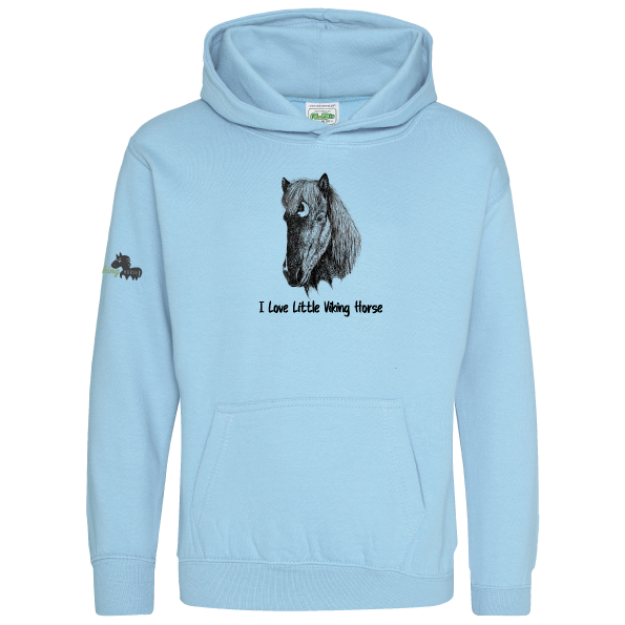 Picture of Little Viking Horse - 'I Love Little Viking Horse' Kids Hoodies