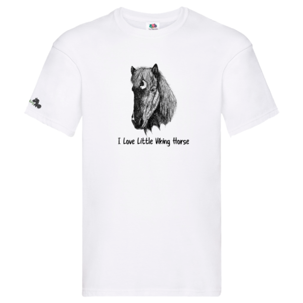 Picture of Little Viking Horse - 'I Love Little Viking Horse' Adults T-Shirts 