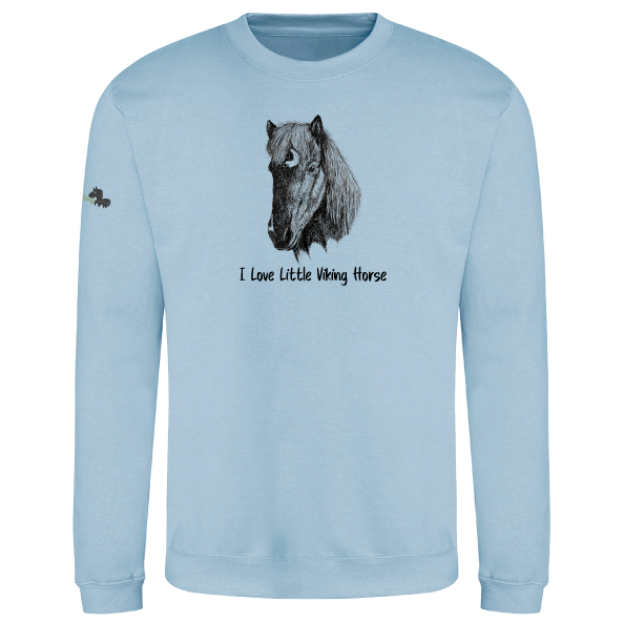 Picture of Little Viking Horse - 'I Love Little Viking Horse' Adults Sweatshirts