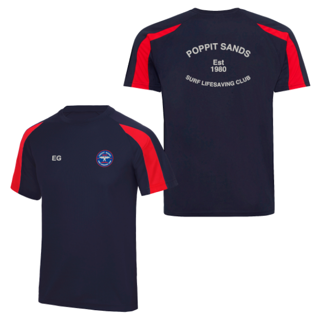 Picture of Poppit Sands SLSC - Kids Contrast Performance T-Shirts